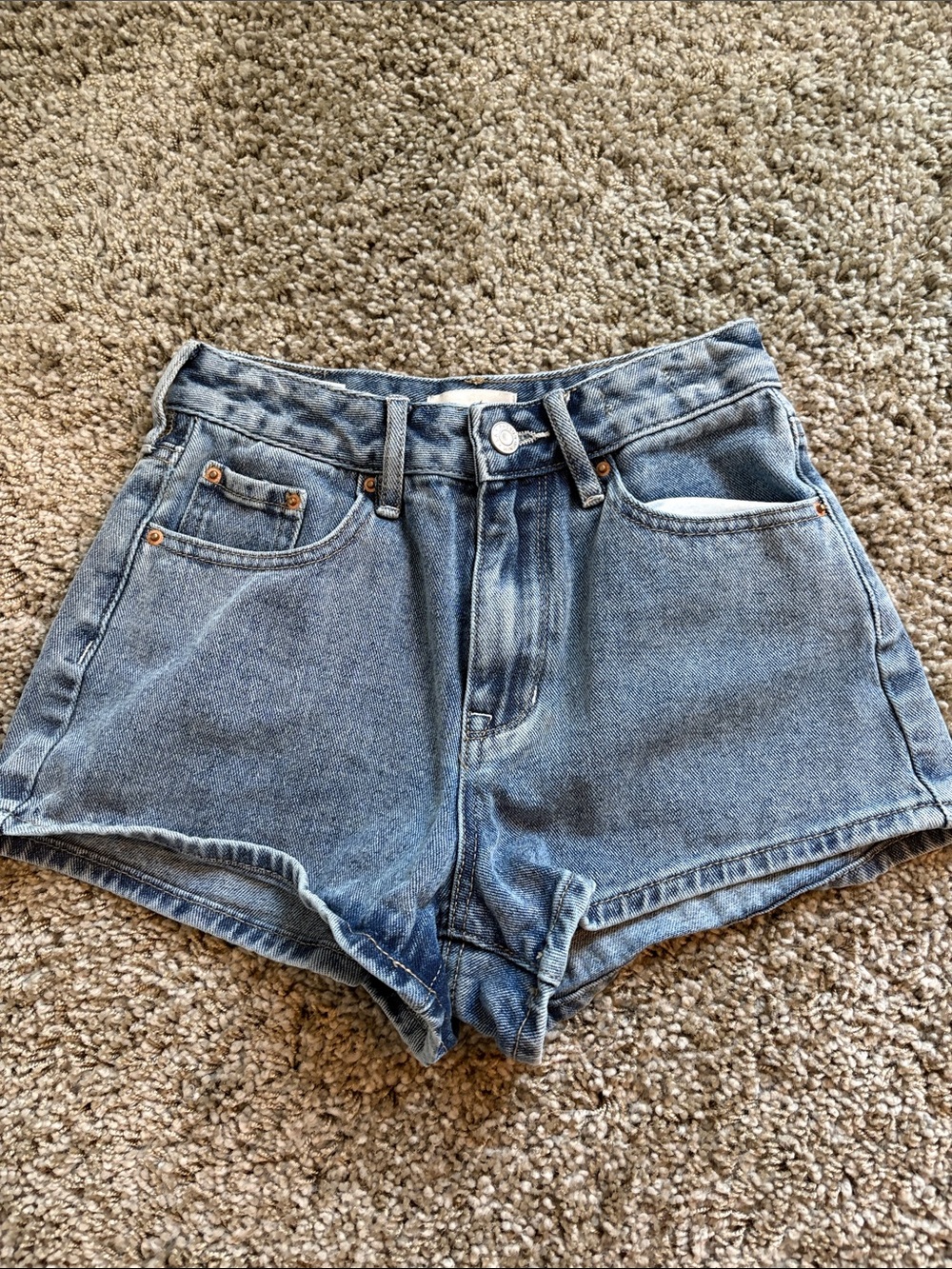 Pacsun Classic High-Waist Denim Shorts - Blue - Picture 2 of 5